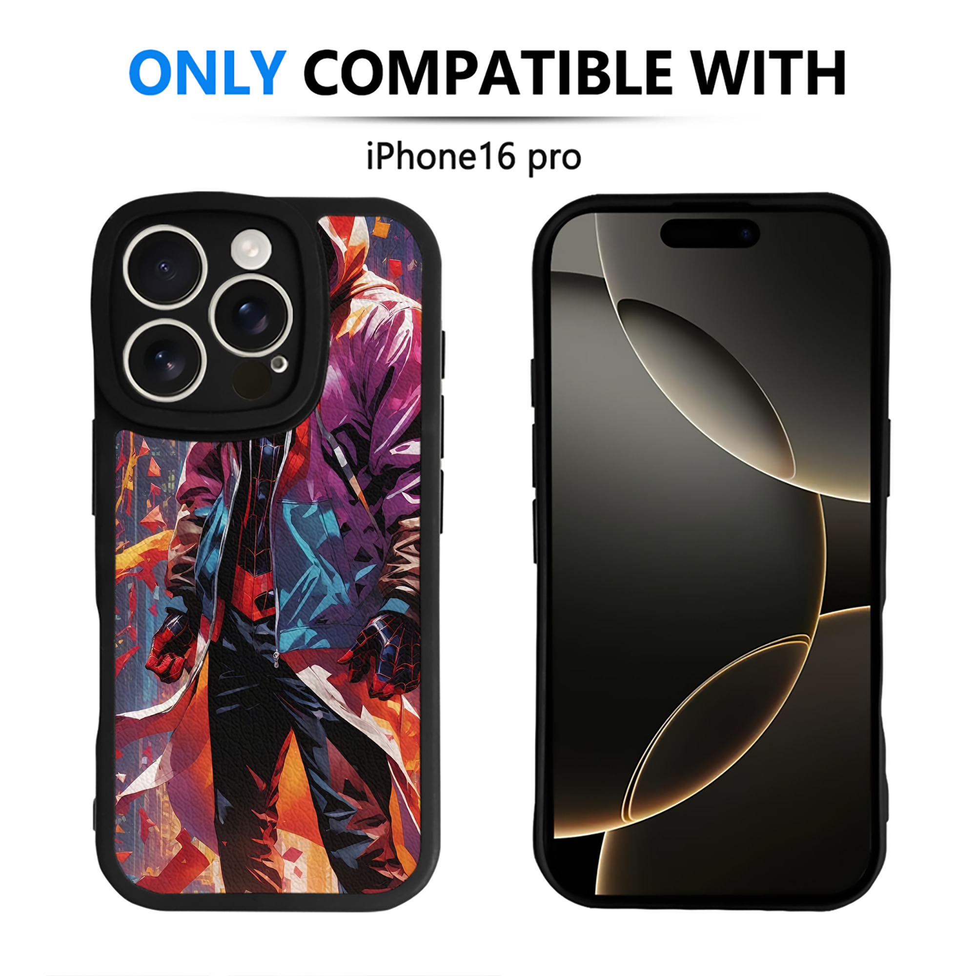 （画像用） Spider Man スパイダーマン 【iPhone 16シリーズ対応】シリコンスマホケース（レザー調） 材質：シリコン